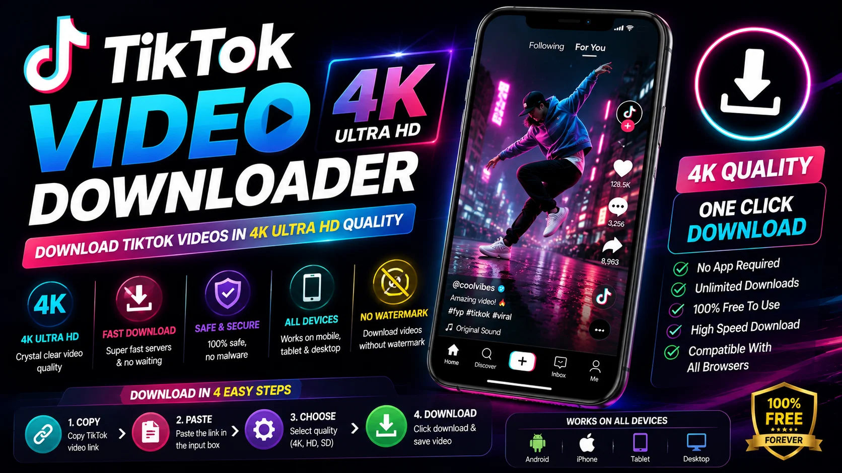 Tiktok Video Downloader 4K